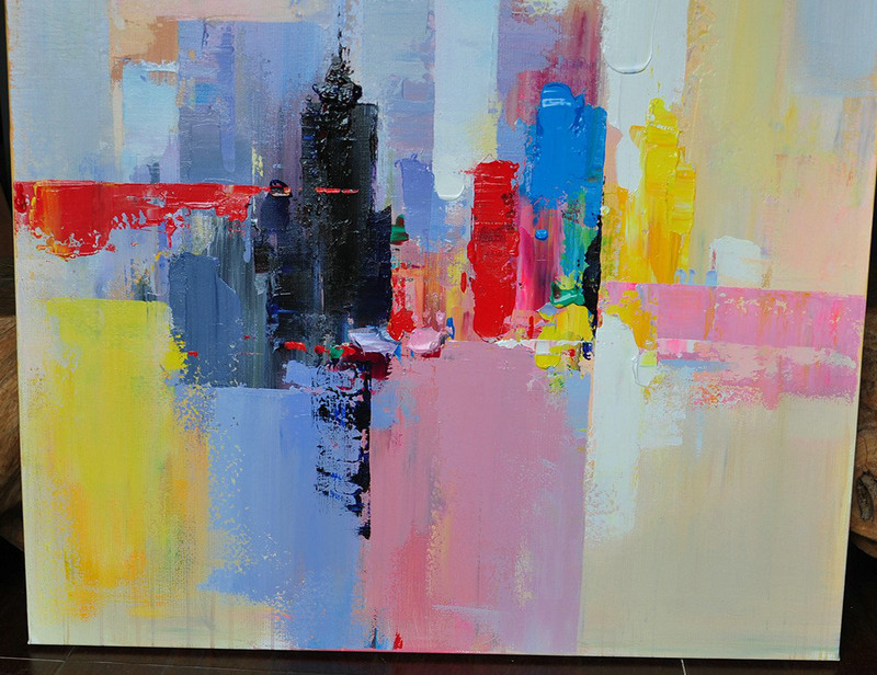 Large Abstract Painting On Canvas,Oversized Palette Knife Painting Contemporary Art On Canvas,Modern Paintings On Canvas,White,Red,Black,Blue.etc